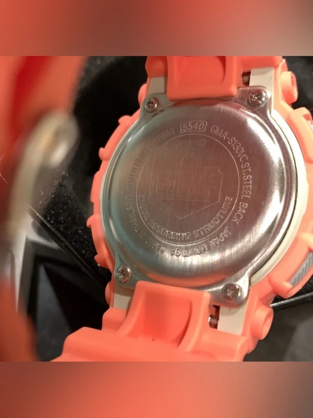 G-SHOCK CASIO Coral Orange Sport Watch Step Tracker